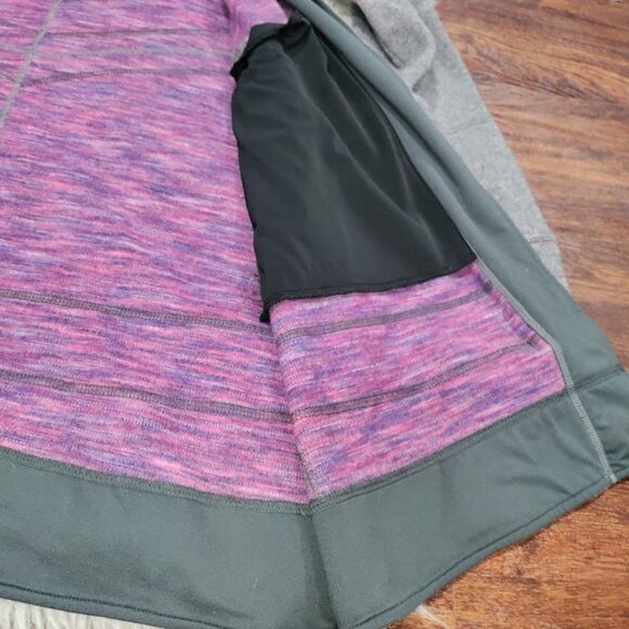 Title Nine Swacket Womens Size L Full Zip Tunic Sweater Jacket Gray Purple Pink - Picture 9 of 15